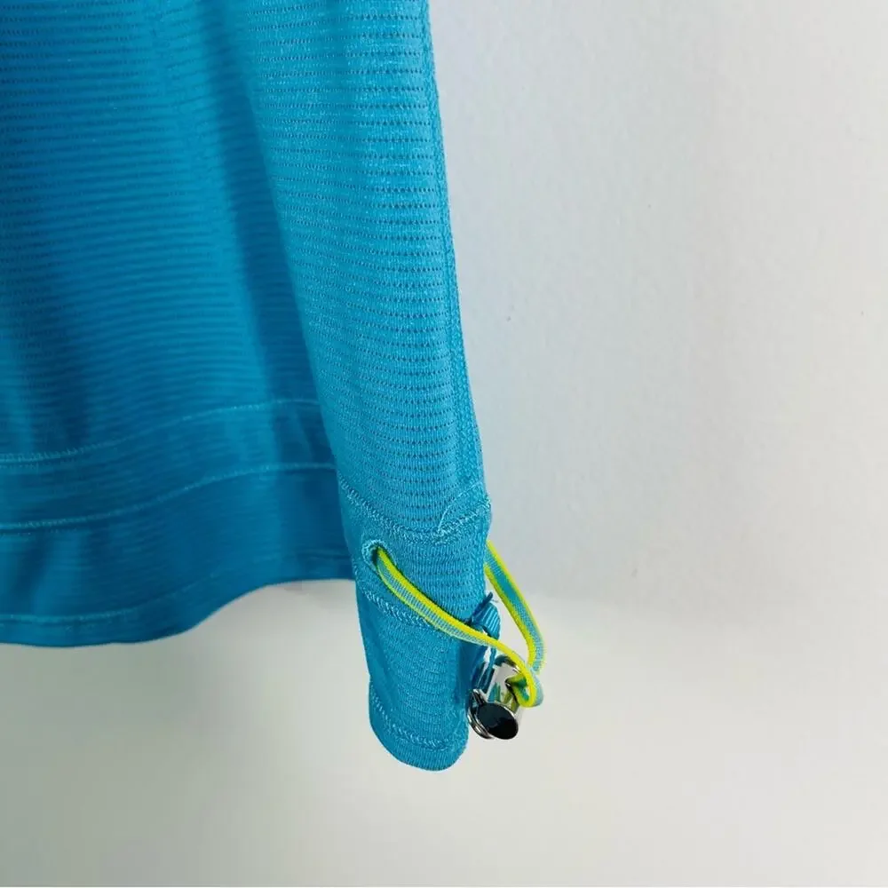 Lululemon blue Ra Ta Ta topper cinch athletic activewear tank top 6